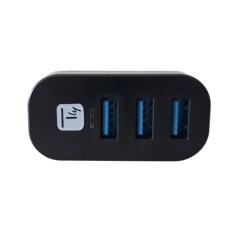Techly IUSB3-HUB3-ROTB rozbočovač rozhraní USB 3.2 Gen 1 (3.1 Gen 1) Type-A 5000 Mbit/s čierny
