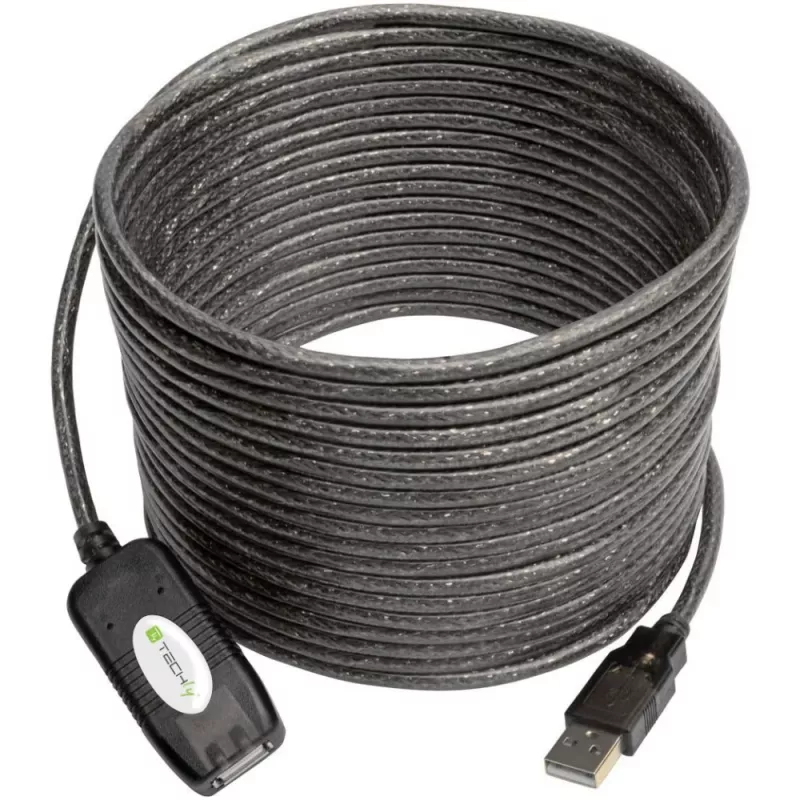 Techly aktívny predlžovací kábel USB 2.0 Hi-Speed 10m IUSB-REP10TY