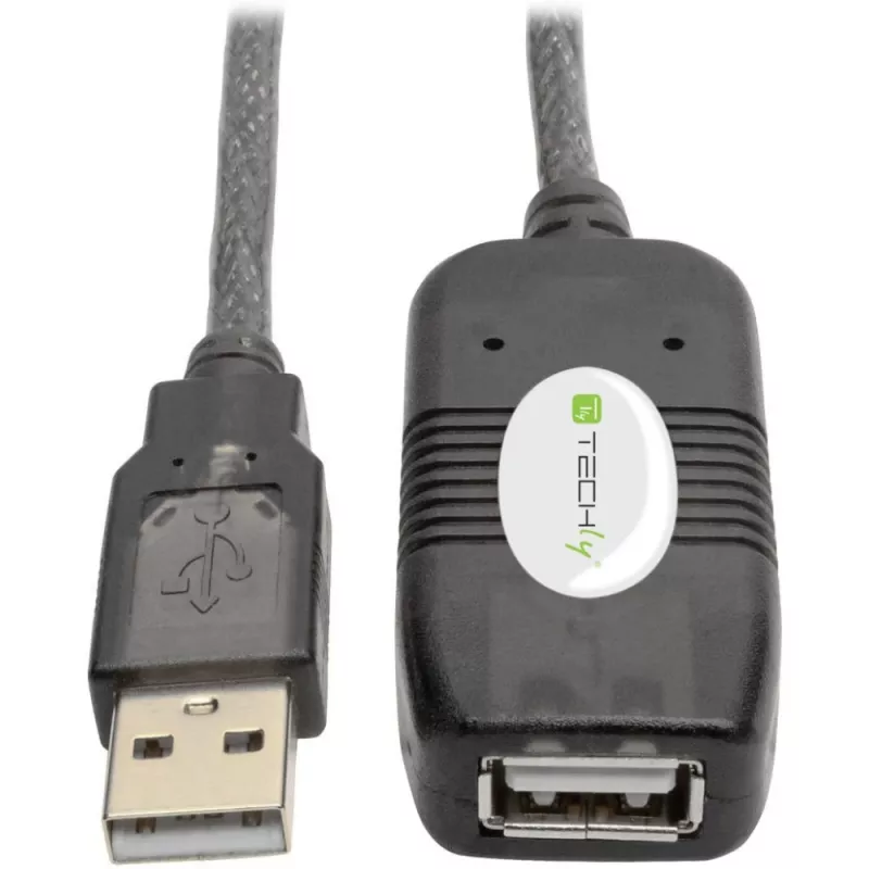 Techly aktívny predlžovací kábel USB 2.0 Hi-Speed 10m IUSB-REP10TY