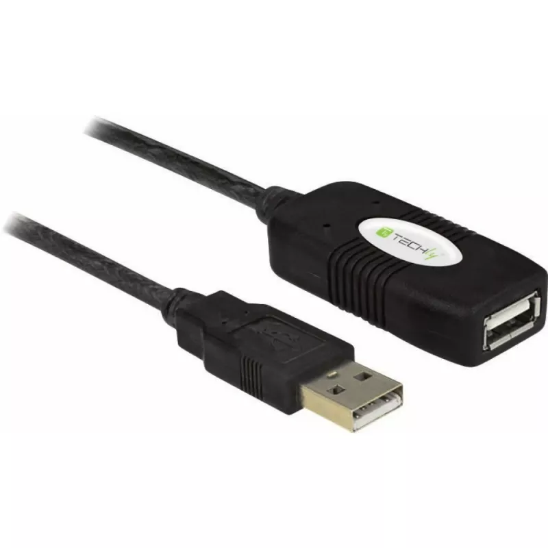 Techly aktívny predlžovací kábel USB 2.0 Hi-Speed 10m IUSB-REP10TY