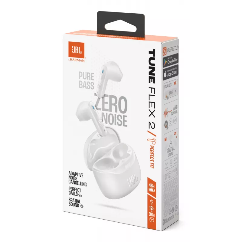 JBL Tune Flex 2 headset True Wireless Stereo (TWS) do uší hovory/hudba Bluetooth biela