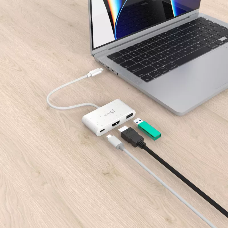 j5create JCA379EW – USB-C® na HDMI™ a USB™ Type-A s Power Delivery