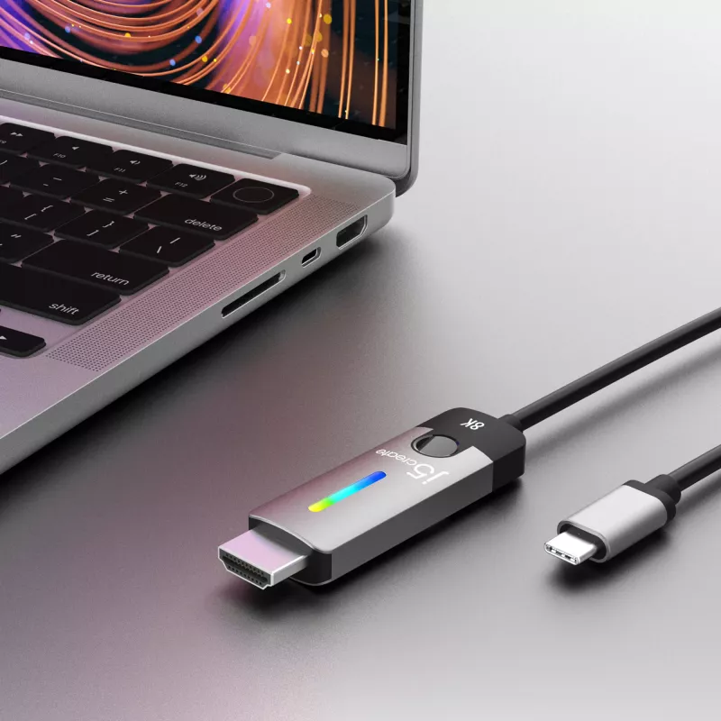 j5create JCC157-N USB-C na HDMI 2.1 8K kábel 1,79 m