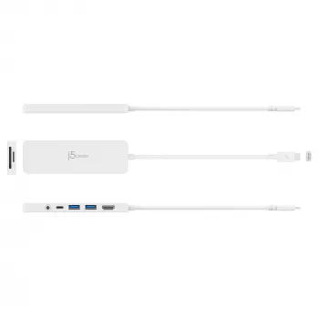 USB-C multi adaptér j5create JCD373-N 60W Power Delivery 4K