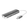 j5create JCD383 USB-C™ 9-in-1 multi adaptér, strieborný a biely