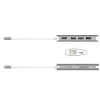 j5create JCD383 USB-C™ 9-in-1 multi adaptér, strieborný a biely