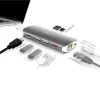 j5create JCD383 USB-C™ 9-in-1 multi adaptér, strieborný a biely