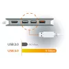 j5create JCD383 USB-C™ 9-in-1 multi adaptér, strieborný a biely