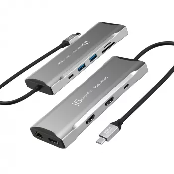 j5create JCD397-N 4K60 Elite USB-C multi-monitor mini dock káblový USB 3.2 Gen 1