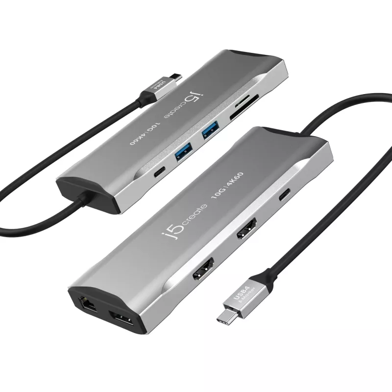 j5create JCD397-N 4K60 Elite USB-C multi-monitor mini dock káblový USB 3.2 Gen 1