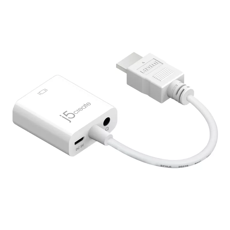j5create JDA213 HDMI na VGA adaptér biely 0,1m 1920x1080P