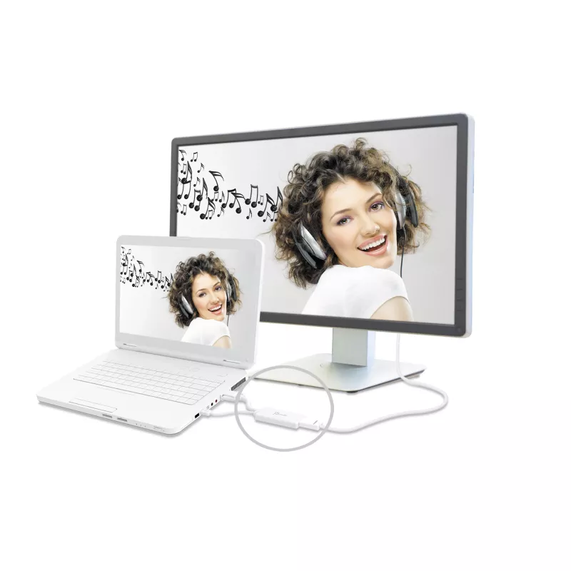 j5create JDA214 VGA-na-HDMI video-audio adaptér biely 0,176 m