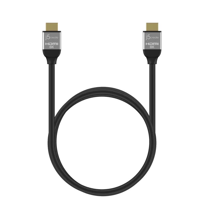 j5create JDC53 Ultra High Speed 8K UHD HDMI™ kábel, čierna a sivá, 2 m