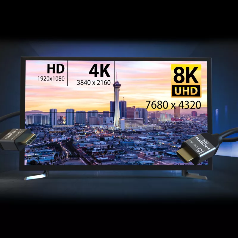 j5create JDC53 Ultra High Speed 8K UHD HDMI™ kábel, čierna a sivá, 2 m