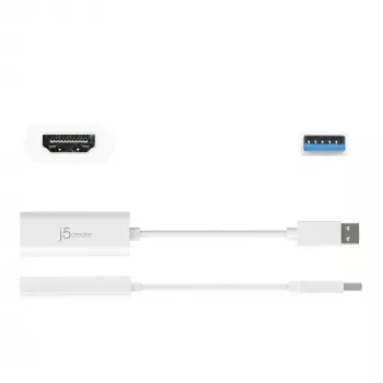 j5create JUA254 USB 3.0 HDMI multi-monitor adaptér, 3.2 Gen 1 (3.1 Gen 1), USB Type-A, HDMI výstup, 2048 x 1152 pixelov