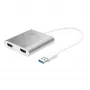 j5create JUA365 USB™ 3.0 na duálny HDMI multi-monitor adaptér, strieborná