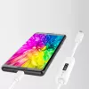 j5create JUCP14 USB-C™ 2.0 na USB-C™ kábel s dynamickým OLED meračom výkonu, biela, 1,2 m