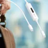 j5create JUCP14 USB-C™ 2.0 na USB-C™ kábel s dynamickým OLED meračom výkonu, biela, 1,2 m