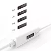 j5create JUCP14 USB-C™ 2.0 na USB-C™ kábel s dynamickým OLED meračom výkonu, biela, 1,2 m