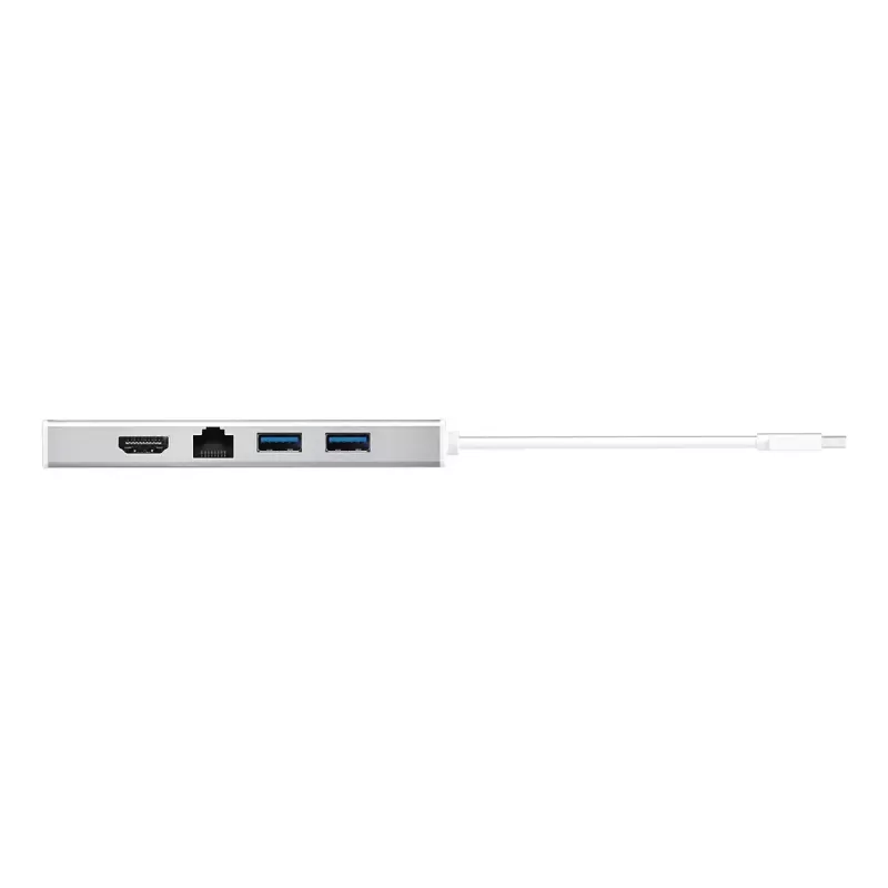 j5create JUD380 USB™ 3.0 mini dock, 1x HDMI a 3x USB porty, strieborná