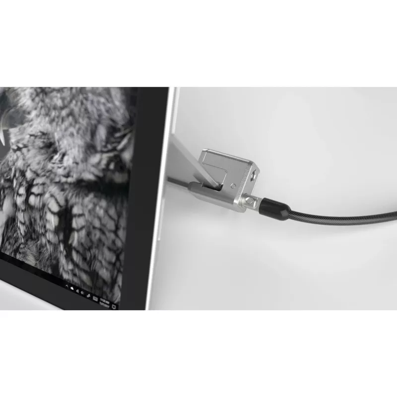 Kensington kľúčový káblový zámok pre Surface Pro a Surface Go, 1,8 m, Kensington, kľúč, uhlíková oceľ, čierny, strieborný