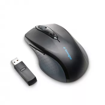 Kensington Pro Fit bezdrôtová plnorozmerová myš, obojručná, optická, RF Wireless, 1600 DPI, čierna