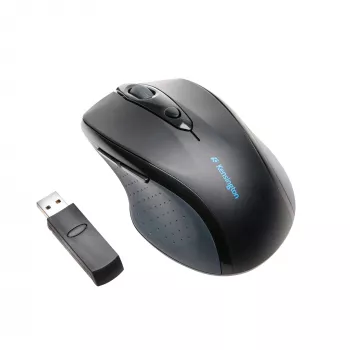 Kensington Pro Fit bezdrôtová plnorozmerová myš, obojručná, optická, RF Wireless, 1600 DPI, čierna