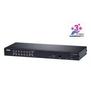 ATEN 16-portový CAT5e/6 KVM over IP prepínač, 1920 x 1200 pixelov, Ethernet LAN, WUXGA, 8,9 W, čierny