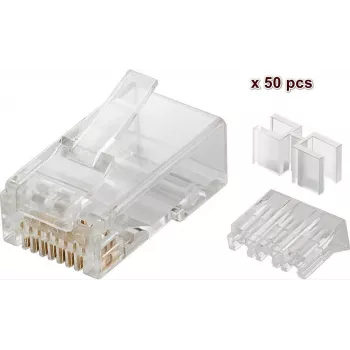 Microconnect KON503-50 konektor RJ45 transparentný