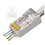 Microconnect KON506-50EZ drôtový konektor RJ45 strieborný