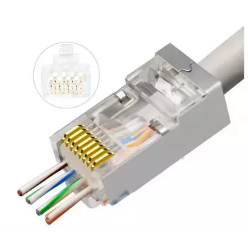 Microconnect KON512-50EZ konektor RJ45 strieborný
