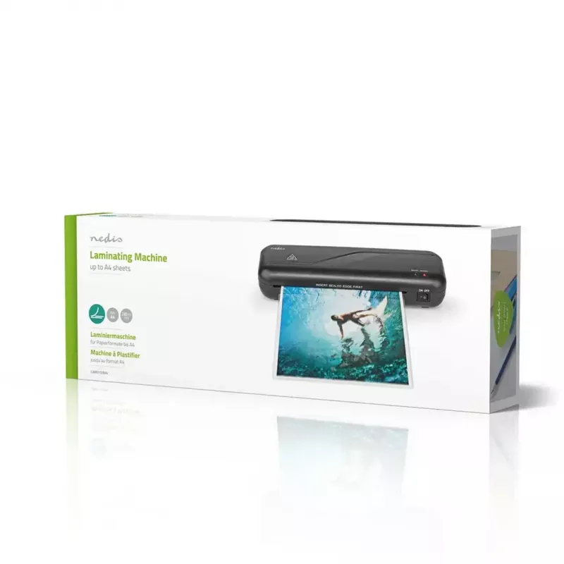Laminátor Nedis LAMI112BK4 teplovzdušný laminátor, 230 mm/min, čierny