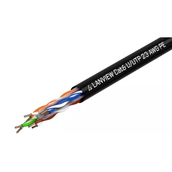 Lanview LVN122151 sieťový kábel čierny 305 m Cat6 U/UTP UTP 10000 Mbit/s