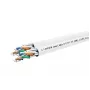Cat6a U-FTP duálny sieťový kábel 4x2xAWG23 LSZH biely