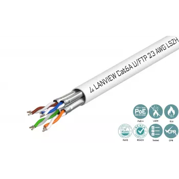 Lanview LVN122430 sieťový kábel biely 500 m Cat6a U/FTP (STP)