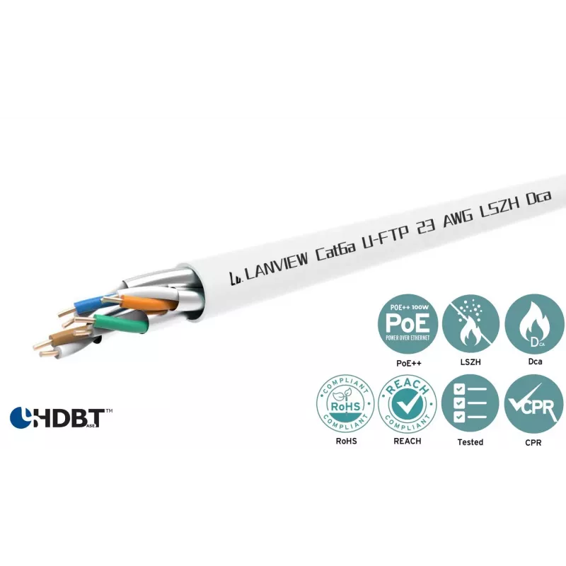 Lanview LVN122432 sieťový kábel biely 305 m Cat6a U/FTP (STP)