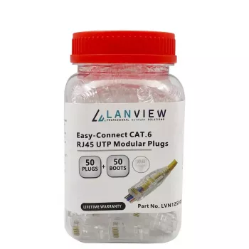 Lanview LVN125305 RJ45 konektor kábla, transparentný
