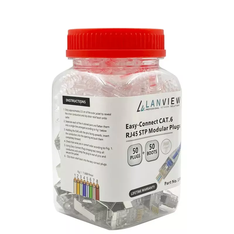 Lanview LVN125310 RJ45 konektor kábla, transparentný