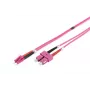 Lanview LVO231814 InfiniBand/optický kábel 2 m 2x SC 2x LC fialová