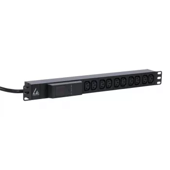Lanview LVR261877 Jednotka rozvodu napájania (PDU) 10 AC výstupov 1U čierna