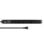 Lanview LVR-3MDK-SW-DK6 19-palcová rack lišta zásuviek, 1U, 13 A, s vypínačom
