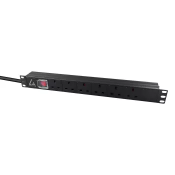 Lanview LVR-3MUK-SW-UK6 Jednotka rozvodu napájania (PDU) 6 AC výstupov 1.4U čierna