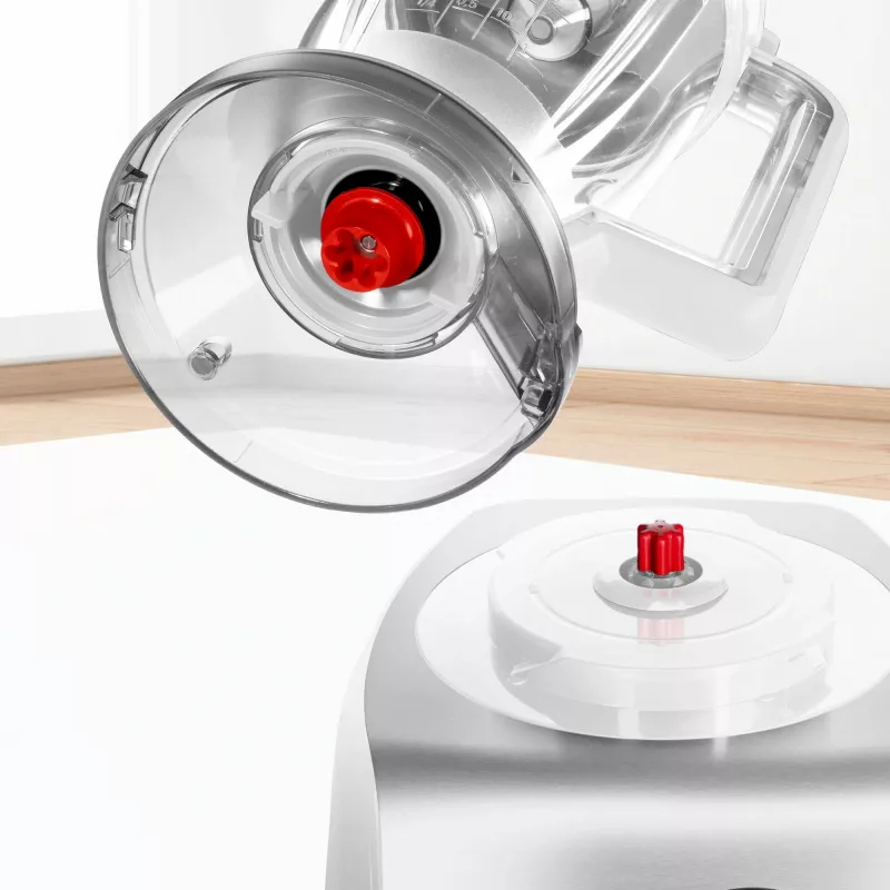 Kuchynský robot Bosch MC812S814, 1250 W, 3,9 l misa, nerezová oceľ/biela, plynulá rýchlosť, otočný regulátor