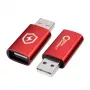 Microconnect MC-AAADAP-SC káblový adaptér USB A červený