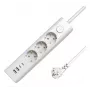 MicroConnect MC-GRU00315WS-USB 3-zásuvková rozvodka Schuko s USB, vypínačom, 1,5 m, biela