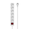 Microconnect MC-GRU00615WS predlžovací kábel 1,5 m 6 zásuviek interiér biely