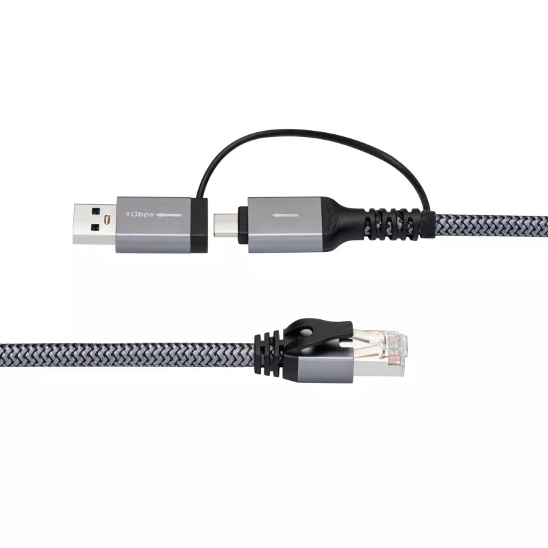 Microconnect CAT6 RJ45 FTP na USB A-C adaptérový kábel, 5 metrov sieťový adaptér