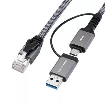 Microconnect CAT6 RJ45 FTP na USB A-C adaptérový kábel, 10 metrov sieťový adaptér