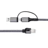 Microconnect CAT6 RJ45 FTP na USB A-C adaptérový kábel, 10 metrov sieťový adaptér