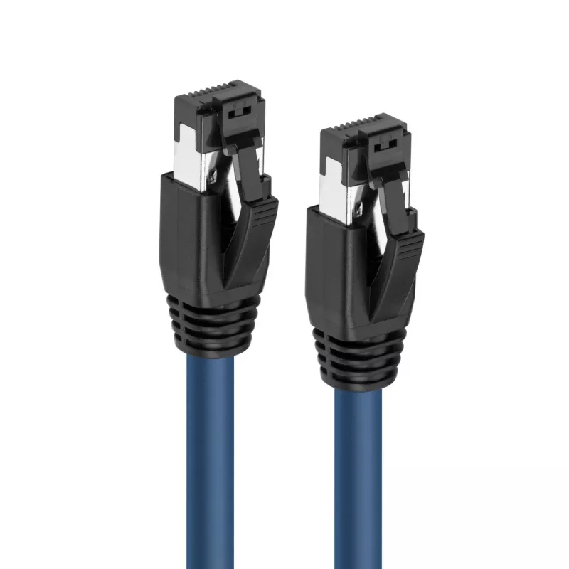 Microconnect MC-SFTP801B sieťový kábel modrý 1 m Cat8.1 S/FTP (S-STP)